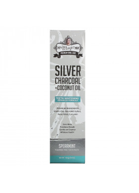My Magic Mud, Silver Charcoal + Coconut Oil, Teeth Whitening, Fluoride-Free Toothpaste, Spearmint, 4 oz (113 g)