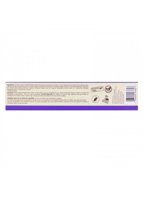 Nature's Answer, Essential Oil Toothpaste, Vanilla Mint, 8 oz