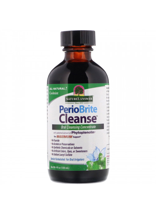 Nature's Answer, PerioBrite Cleanse, Oral Cleansing Concentrate, Coolmint, 4 fl oz (120 ml)