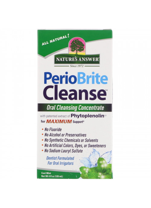 Nature's Answer, PerioBrite Cleanse, Oral Cleansing Concentrate, Coolmint, 4 fl oz (120 ml)