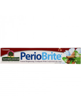 Nature's Answer, PerioBrite, Natural Brightening Toothpaste with CoQ10 & Folic Acid, Cinnamint, 4 oz (113.4 g)