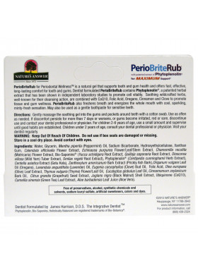 Nature's Answer, PerioBriteRub, Soothing Gel for Teeth & Gums, Cool Mint, 0.5 oz (14.2 g)