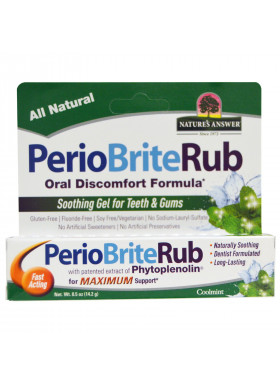 Nature's Answer, PerioBriteRub, Soothing Gel for Teeth & Gums, Cool Mint, 0.5 oz (14.2 g)