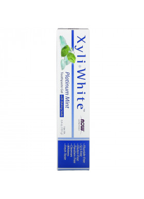 Now Foods, Solutions, XyliWhite, Toothpaste Gel, Platinum Mint, 6.4 oz (181 g)