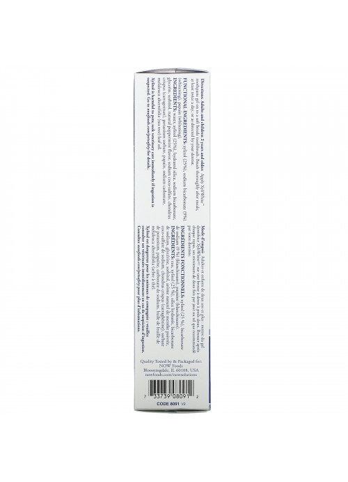Now Foods, Solutions, XyliWhite, Toothpaste Gel, Platinum Mint, 6.4 oz (181 g)
