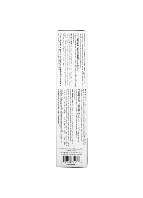Now Foods, Solutions, XyliWhite, Charcoal Refresh, Toothpaste Gel, Mint, 6.4 oz (181 g)