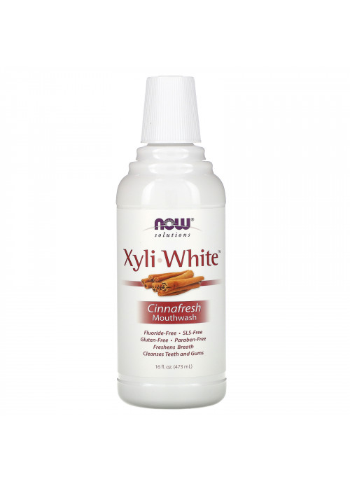 Now Foods, Solutions, XyliWhite Mouthwash, Cinnafresh, 16 fl oz (473 ml)