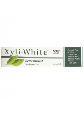 Now Foods, Solutions, XyliWhite, Toothpaste Gel, Refreshmint, 6.4 oz (181 g)