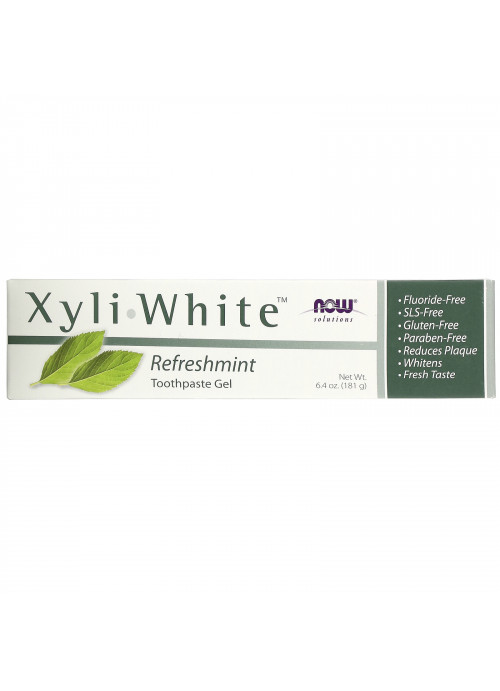 Now Foods, Solutions, XyliWhite, Toothpaste Gel, Refreshmint, 6.4 oz (181 g)