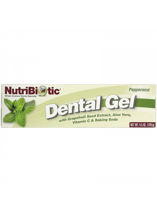 NutriBiotic, Dental Gel, Peppermint, 4.5 oz (128 g)
