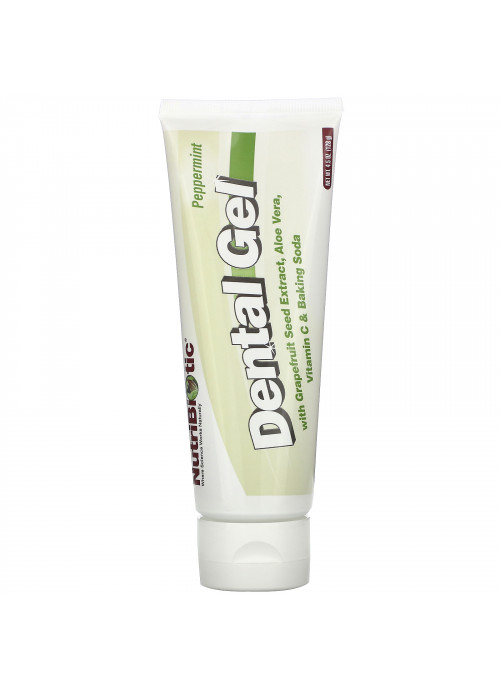 NutriBiotic, Dental Gel, Peppermint, 4.5 oz (128 g)