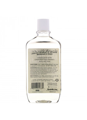 NutriBiotic, Mouth Fresh, Mouthwash & Gargle, Refreshing Peppermint, 16 fl oz (473 ml)