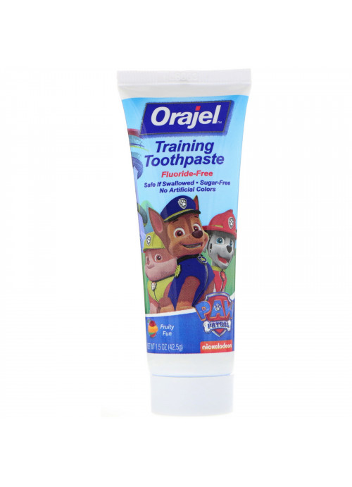 Orajel, Paw Patrol Training Toothpaste, Fluoride Free, Fruity Fun Flavor, 1.5 oz (42.5 g)