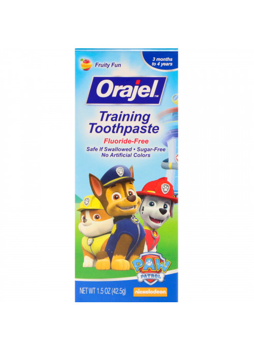 Orajel, Paw Patrol Training Toothpaste, Fluoride Free, Fruity Fun Flavor, 1.5 oz (42.5 g)