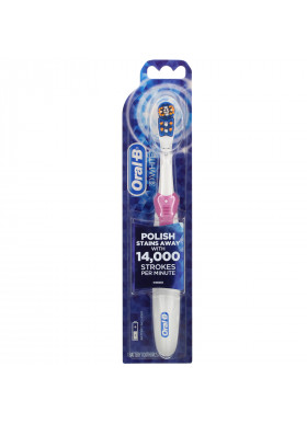 Oral-B, 3D White, Battery Powered Toothbrush, 1 Toothbrush