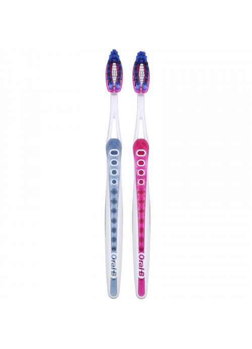 Oral-B, 3D White, Luxe Toothbrush, Medium Bristles, 2 Toothbrushes