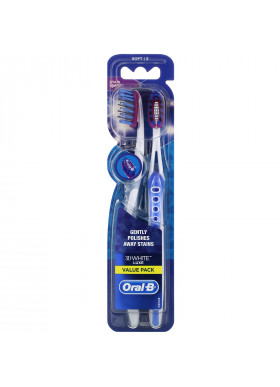 Oral-B, 3D White, Luxe Toothbrush, Soft, 2 Pack