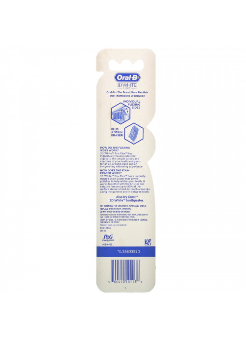 Oral-B, 3D White, Luxe Toothbrush, Soft, 2 Pack