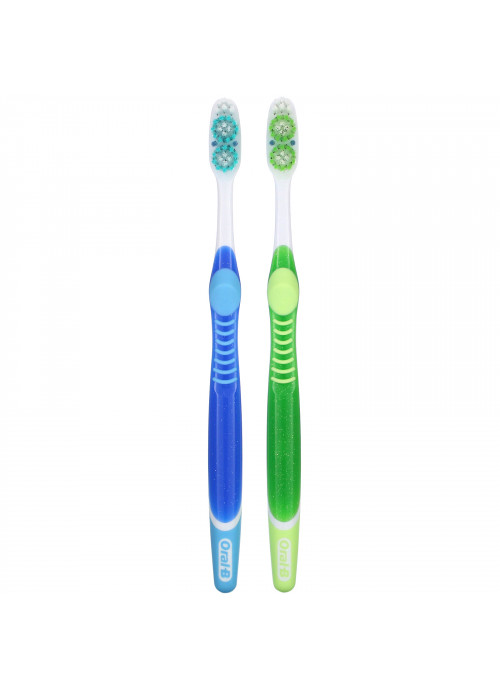 Oral-B, 3D White, Vivid Toothbrush, Medium, 2 Pack