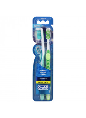 Oral-B, 3D White, Vivid Toothbrush, Soft, 2 Pack