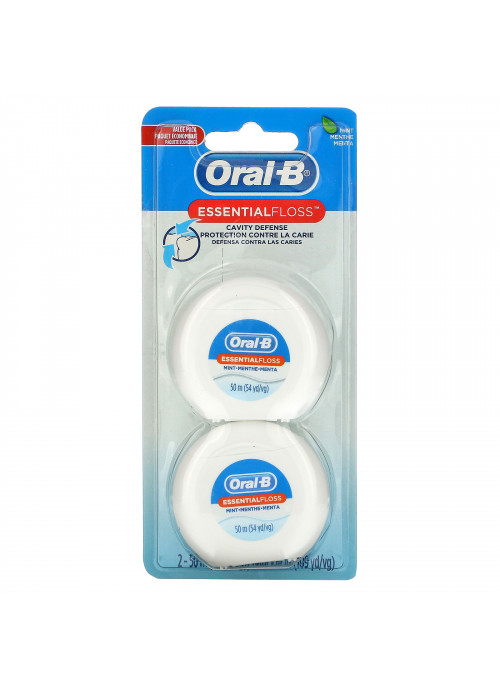 Oral-B, Essential Floss Value Pack, Mint, 2 Pack, 54.6 yd (50 m) Each