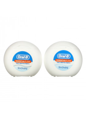 Oral-B, Essential Floss Value Pack, Mint, 2 Pack, 54.6 yd (50 m) Each