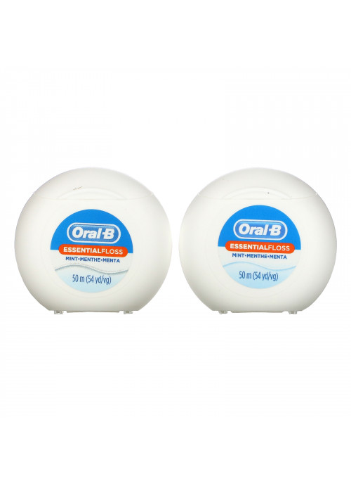 Oral-B, Essential Floss Value Pack, Mint, 2 Pack, 54.6 yd (50 m) Each