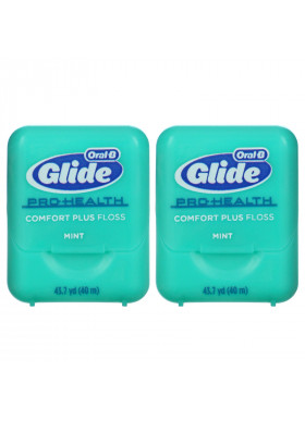 Oral-B, Glide, Pro-Health, Comfort Plus Floss, Mint, 2 Pack, 43.7 yd (40 m) Each