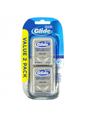 Oral-B, Glide, Pro-Health, Deep Clean Floss, Cool Mint, 2 Pack, 43.7 yd (40 m) Each