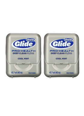 Oral-B, Glide, Pro-Health, Deep Clean Floss, Cool Mint, 2 Pack, 43.7 yd (40 m) Each
