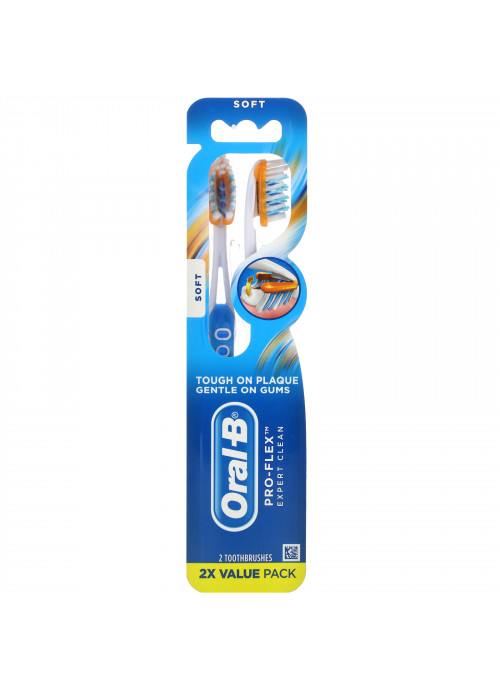 Oral-B, Pro-Flex, Toothbrush, Soft, 2 Toothbrushes