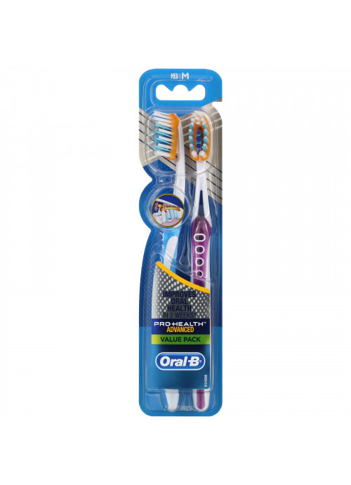 Oral-B, Pro-Health, Advanced Toothbrush, Medium, 2 Pack
