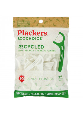 Plackers, EcoChoice, Dental Flossers, Fresh Mint, 90 Count