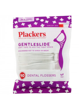 Plackers, Gentleslide, Dental Flossers, Mint , 90 Count