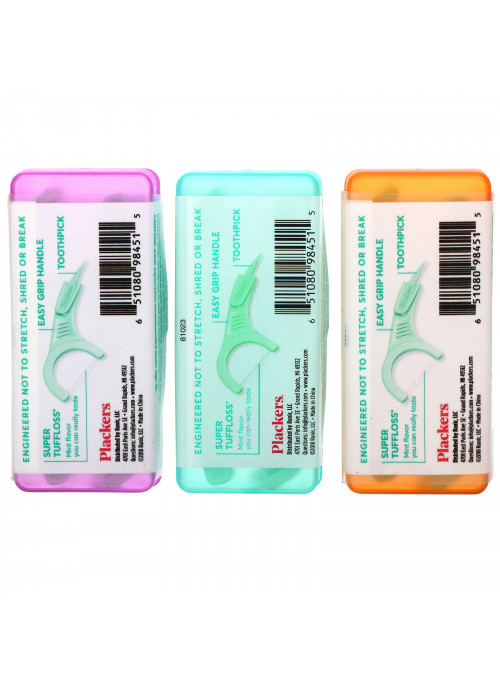 Plackers, Micro Mint, Mint Dental Flossers, 12 Count
