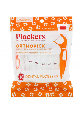 Plackers, Orthopick, Dental Flossers, 36 Count