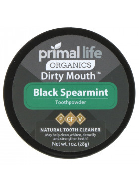 Primal Life Organics, Dirty Mouth Toothpowder, Black Spearmint, 1 oz (28 g)