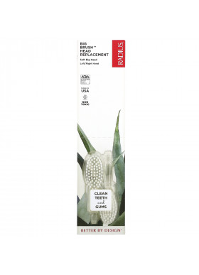 RADIUS, Big Brush Head Replacement, Soft, Left/Right Hand, 2 Pack