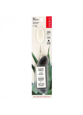 RADIUS, Big Brush, Soft, Left Hand, Black Sparkle, 1 Toothbrush