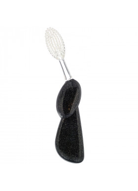 RADIUS, Big Brush, Soft, Left Hand, Black Sparkle, 1 Toothbrush