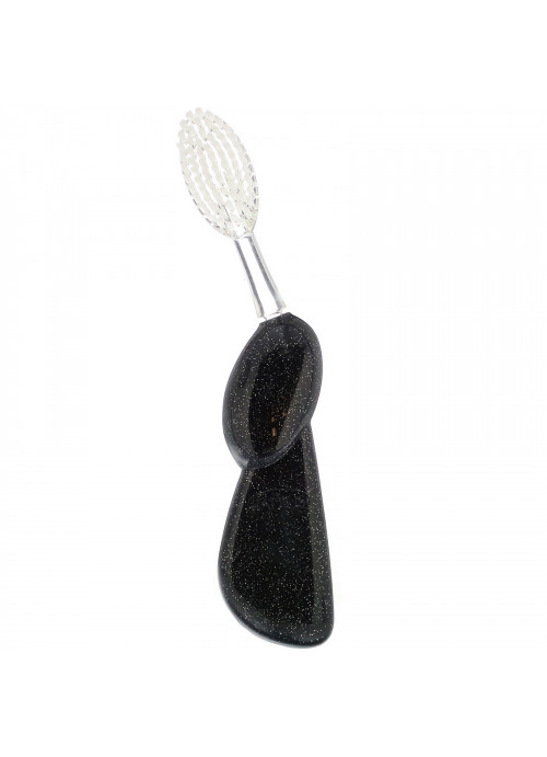 RADIUS, Big Brush, Soft, Left Hand, Black Sparkle, 1 Toothbrush