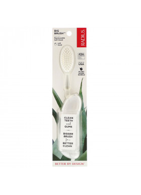 RADIUS, Big Brush, Soft, Left Hand, Marble, 1 Toothbrush