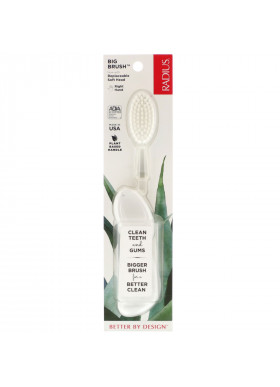RADIUS, Big Brush, Soft, Right Hand, Marble, 1 Toothbrush