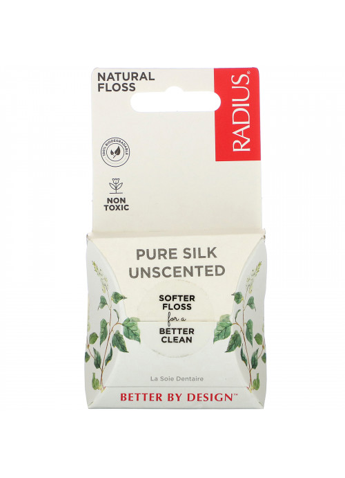 RADIUS, Natural Floss, Pure Silk, Unscented, 33 yds (30 m)