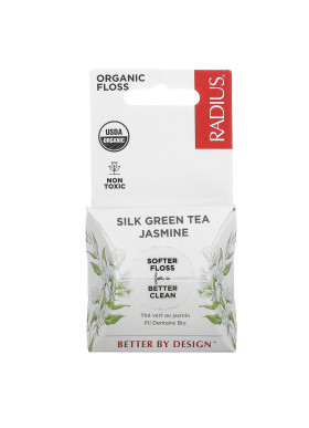 RADIUS, Organic Floss, Silk Green Tea Jasmine, 33 yds