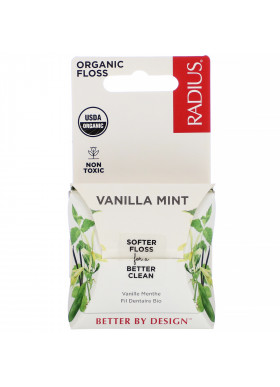 RADIUS, Organic Floss, Vanilla Mint, 55 yds (50 m)
