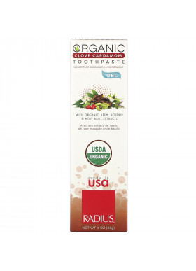 RADIUS, Organic Gel Toothpaste, Clove Cardamom, 3 oz (85 g)