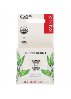 RADIUS, Organic Peppermint Floss, 55 yds (50 m)