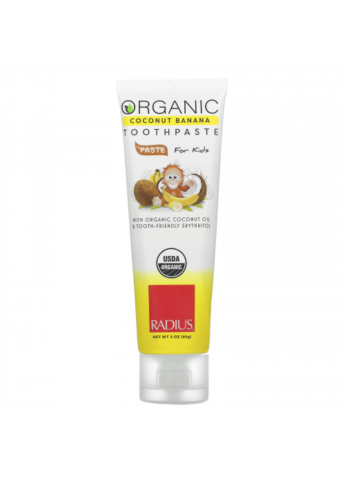 RADIUS, Organic Toothpaste, For Kids, 6 Months+, Coconut Banana, 3 oz (85 g)