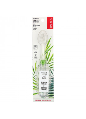RADIUS, Tour Travel Brush, Soft, Replaceable Head Travel Case, 1 Toothbrush